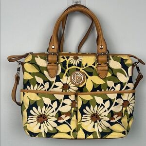 Relic canvas floral women’s shoulder / crossbody bag with removable strap